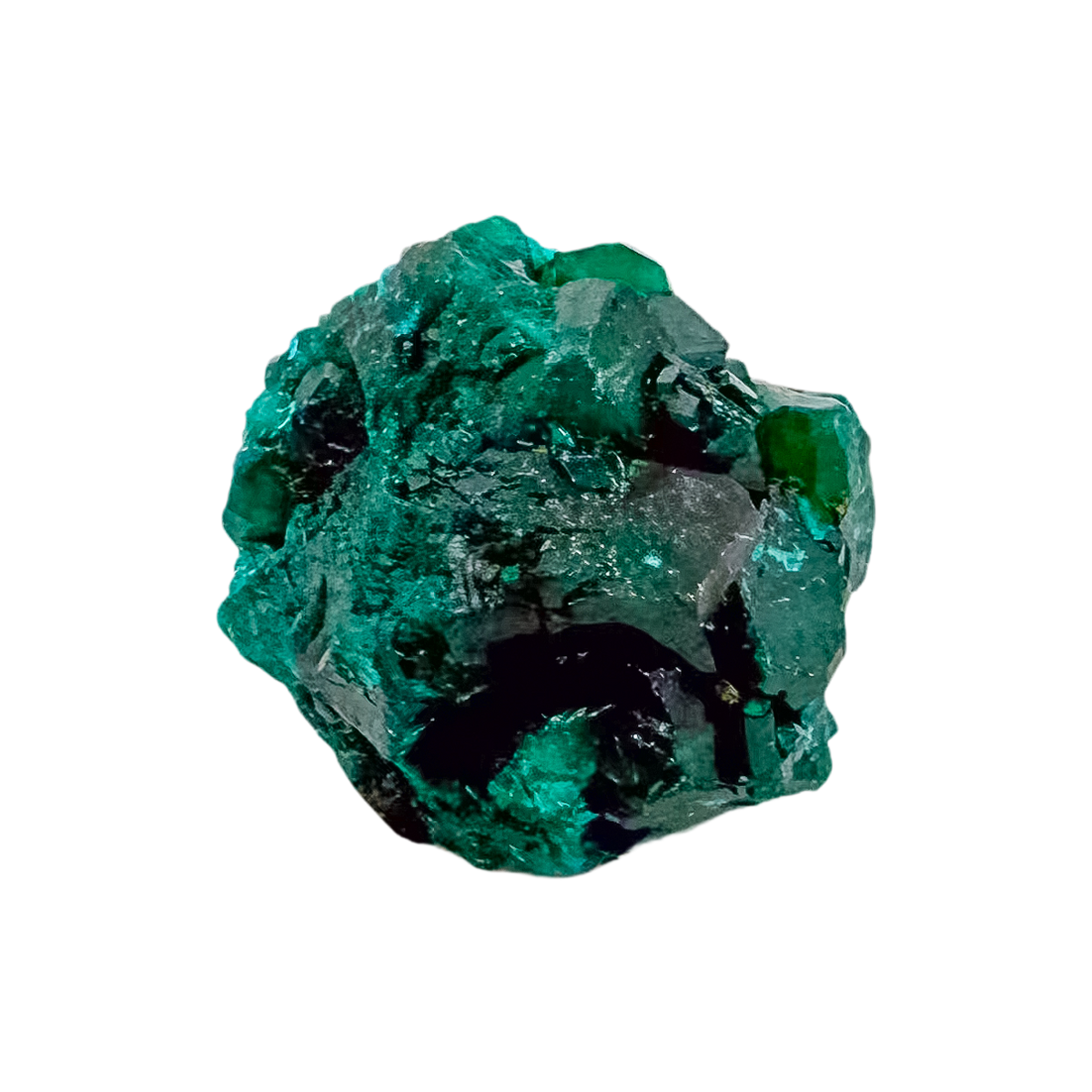 The bright crystal face turned to catch light, 0.92 inches across