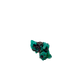 The fine green crust rotated to reveal crystal terminations, 9.8 g