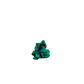 Dioptase specimen of 9.8 g from Renéville, its fine green crust shown on white