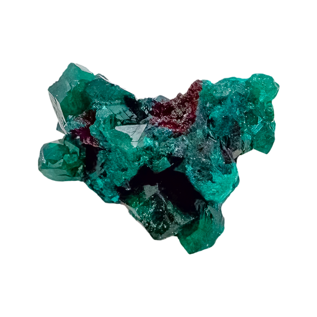 Rough rear of the fine green crust at 0.45 inches deep, left as mined