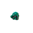 Emerald-green dioptase crystals crusting a 1.49 inch matrix, the elongated matrix from Renéville Congo