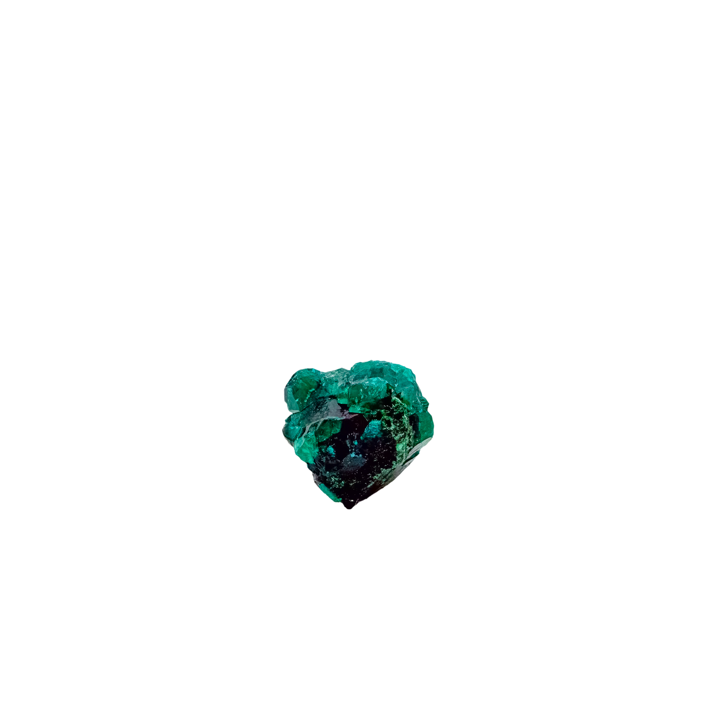 Second face of the elongated matrix, 13.9 g of dioptase wrapping the matrix