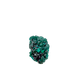 Macro of emerald-green faces across the wide flat plate, 1.47 inches