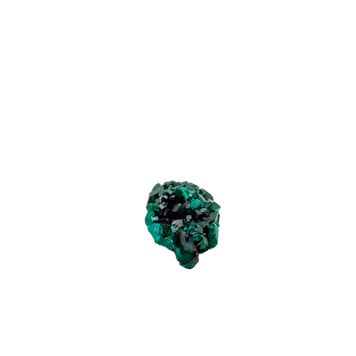Alternate angle on the wide flat plate, a 1.47 inch Renéville dioptase