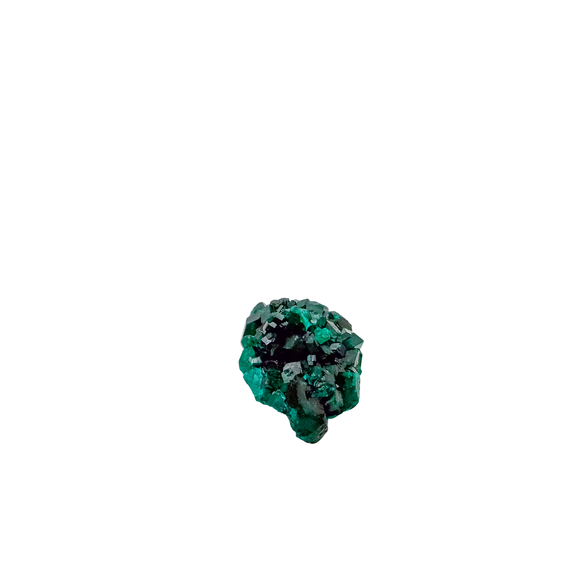Alternate angle on the wide flat plate, a 1.47 inch Renéville dioptase