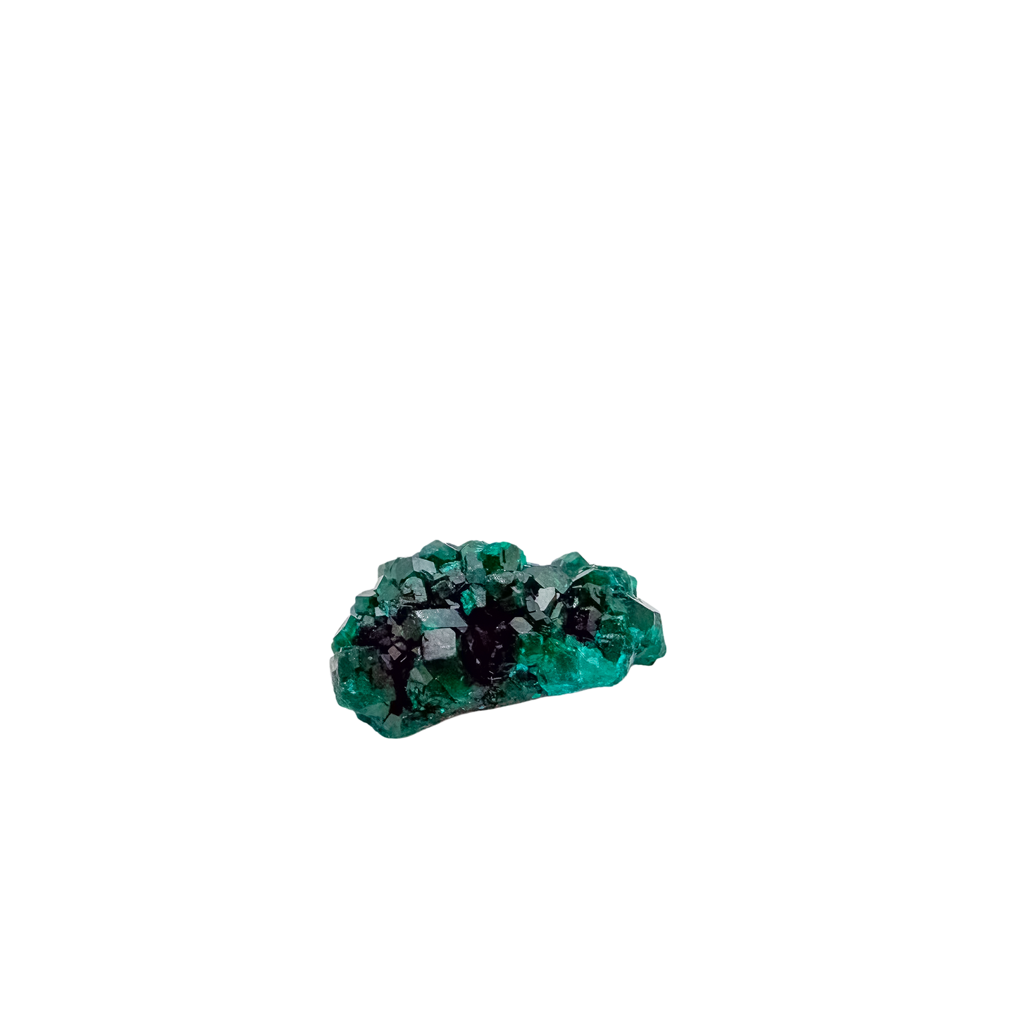 Side elevation of the wide flat plate, matrix beneath a 13.3 g crystal layer