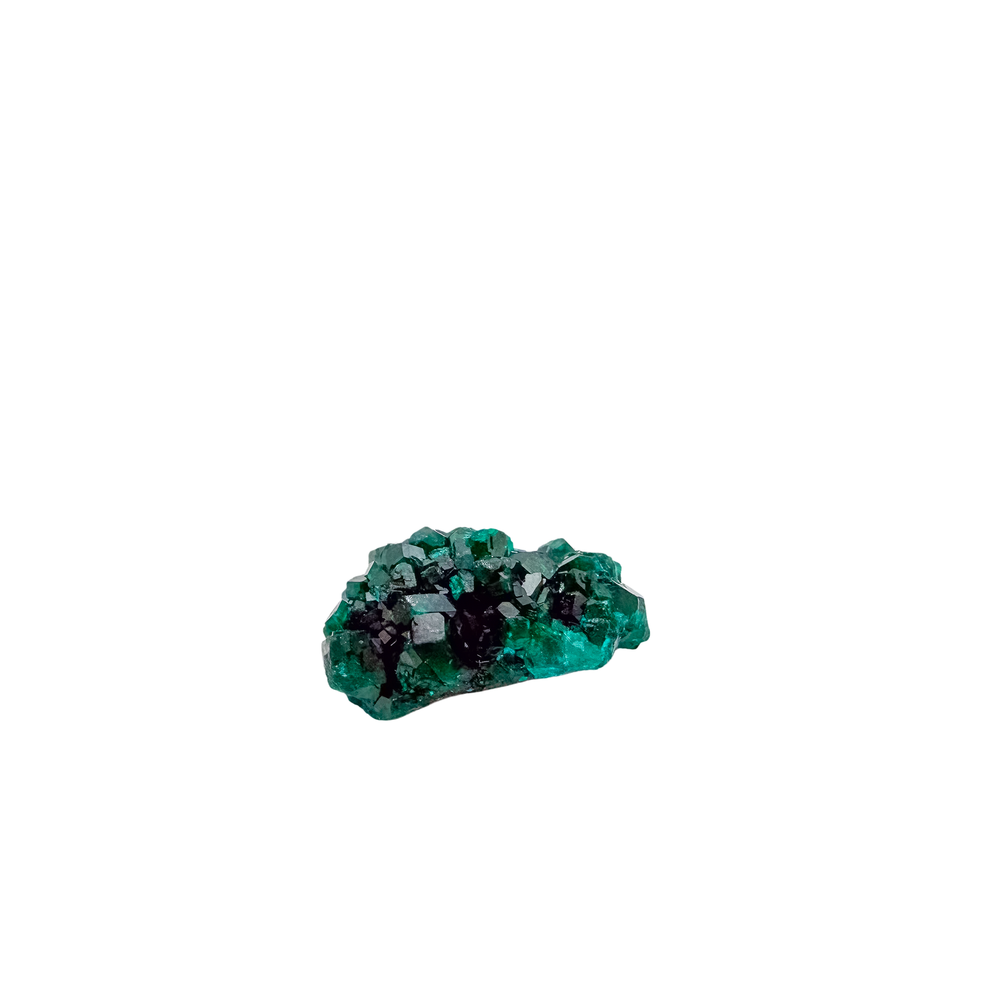 Side elevation of the wide flat plate, matrix beneath a 13.3 g crystal layer