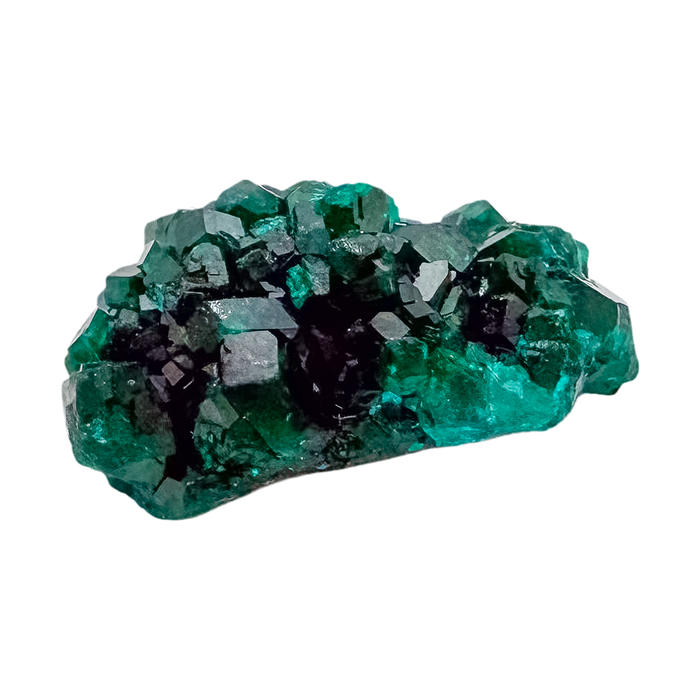 Side elevation of the wide flat plate, matrix beneath a 13.3 g crystal layer