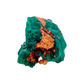 Collector dioptase thumbnail 1.57 by 1.21 inches, the cabinet-grade piece, Republic of the Congo