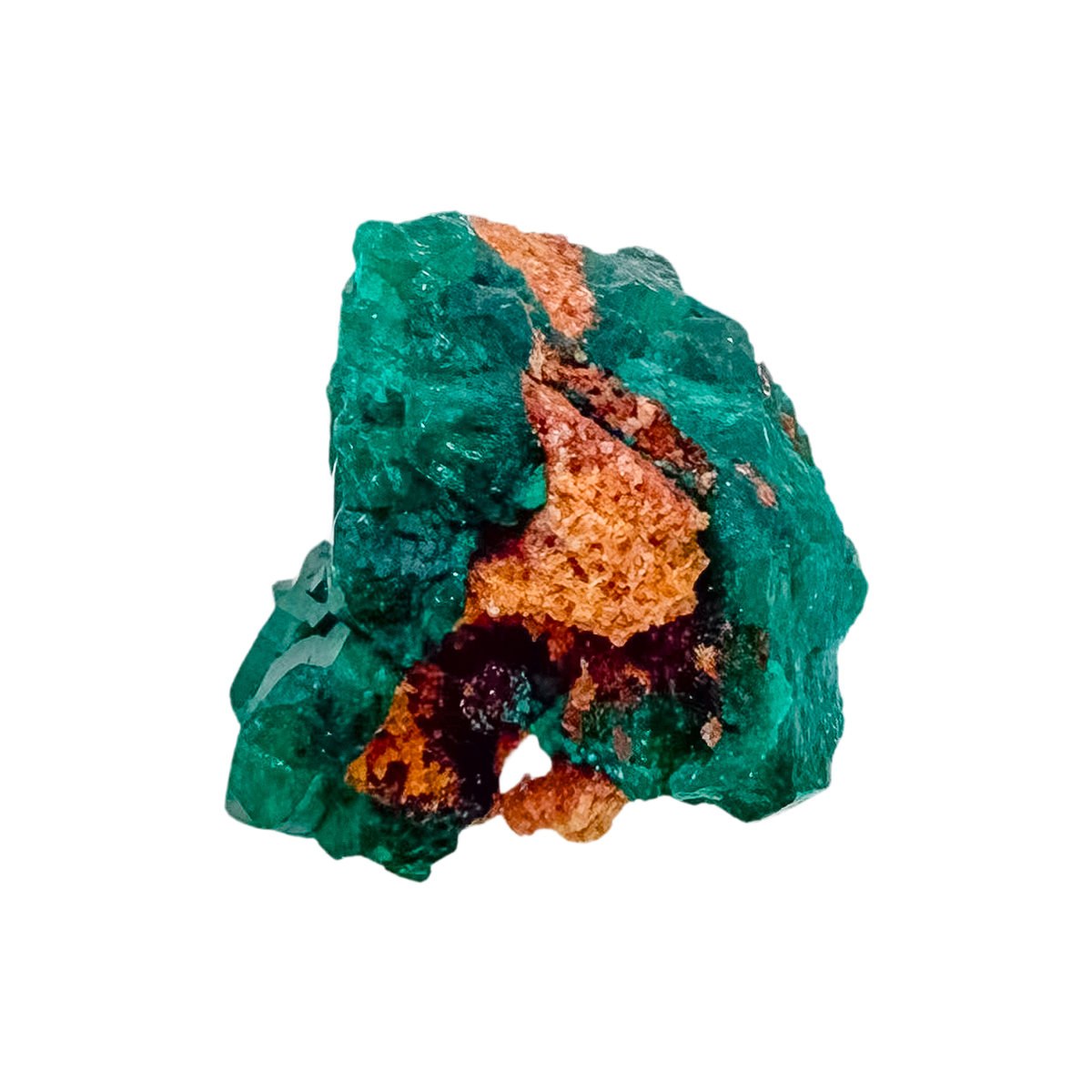 Collector dioptase thumbnail 1.57 by 1.21 inches, the cabinet-grade piece, Republic of the Congo