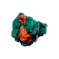 Underside of the cabinet-grade piece, a 17.7 g Congolese dioptase