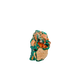 Rough rear of the deep teal cluster at 0.62 inches deep, left as mined