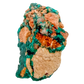 Rough rear of the deep teal cluster at 0.62 inches deep, left as mined