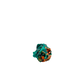Dioptase crystals from a second side, the deep teal cluster at 14.6 g