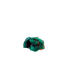 Dioptase specimen of 14.6 g from Renéville, its deep teal cluster shown on white