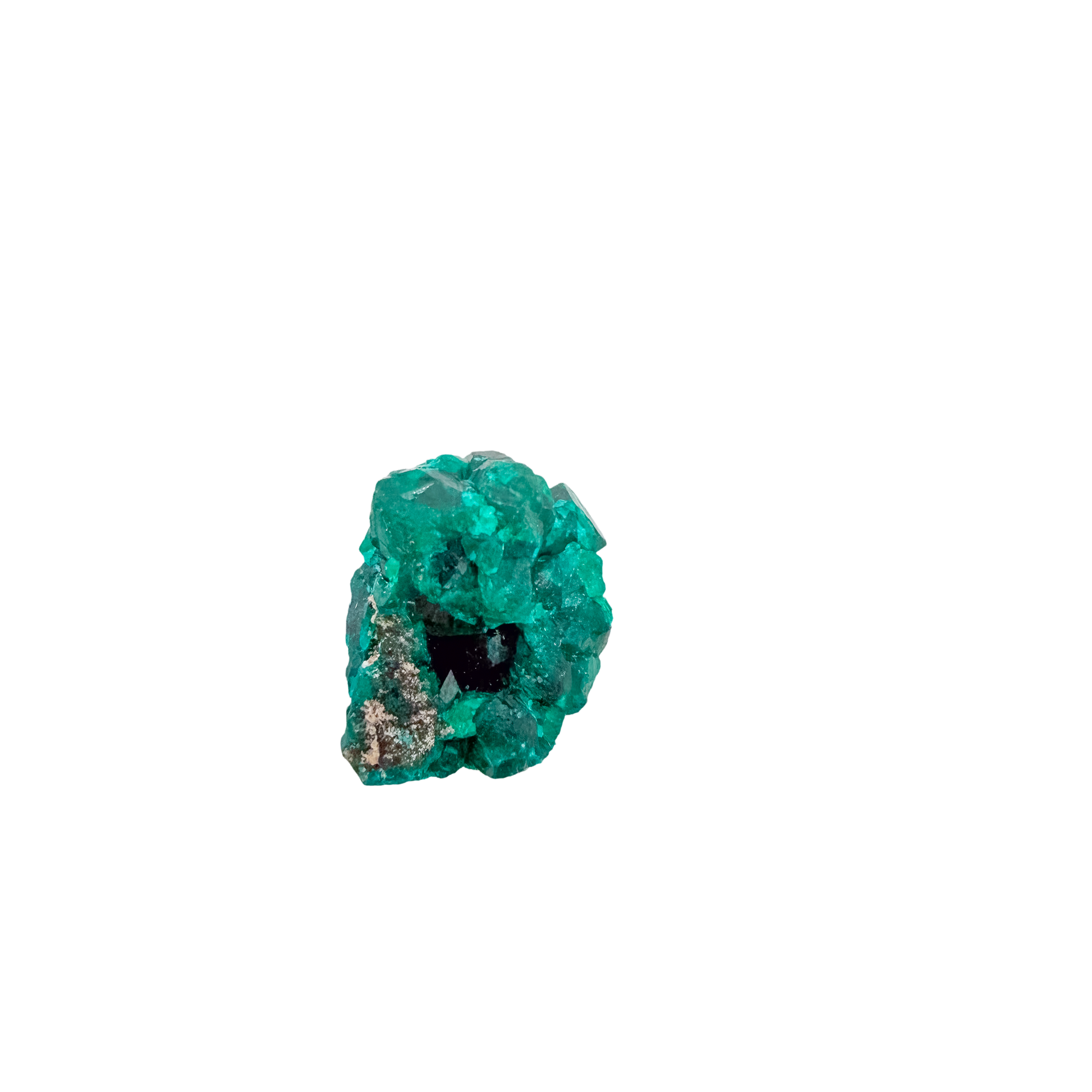 Second face of the chunky green matrix, 18.3 g of dioptase wrapping the matrix