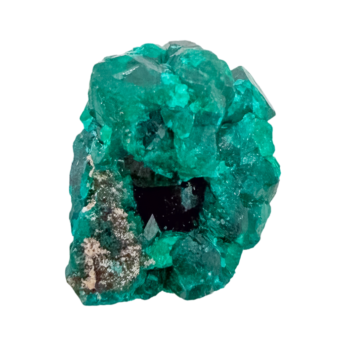 Second face of the chunky green matrix, 18.3 g of dioptase wrapping the matrix