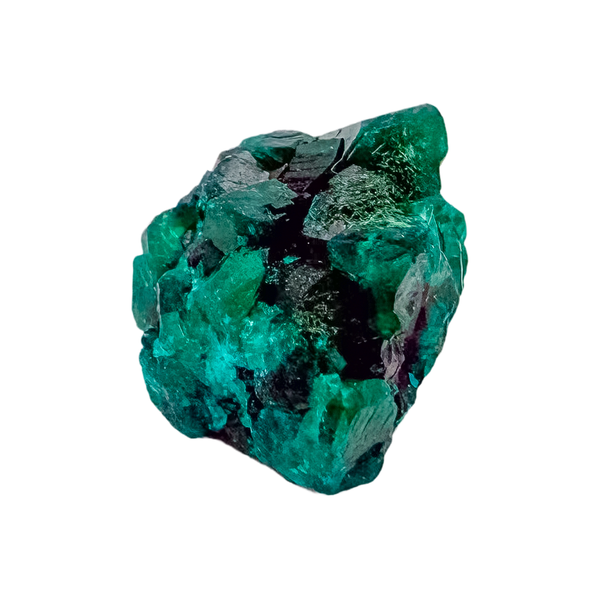 Reverse of the chunky green matrix, raw host rock behind 18.3 g of crystal