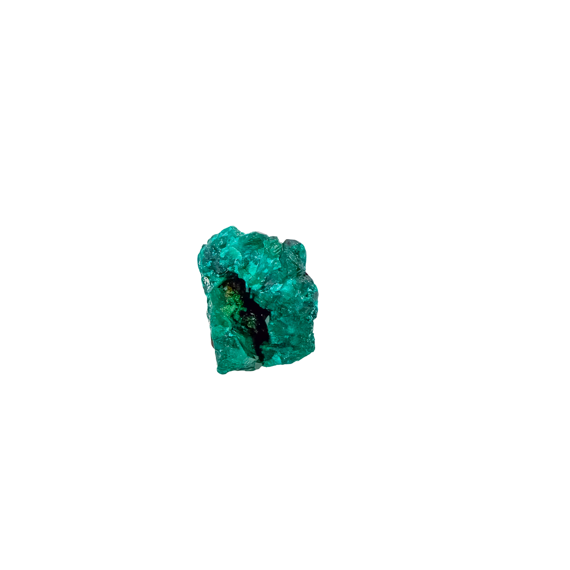 Alternate angle on the largest of the lot, a 1.30 inch Renéville dioptase