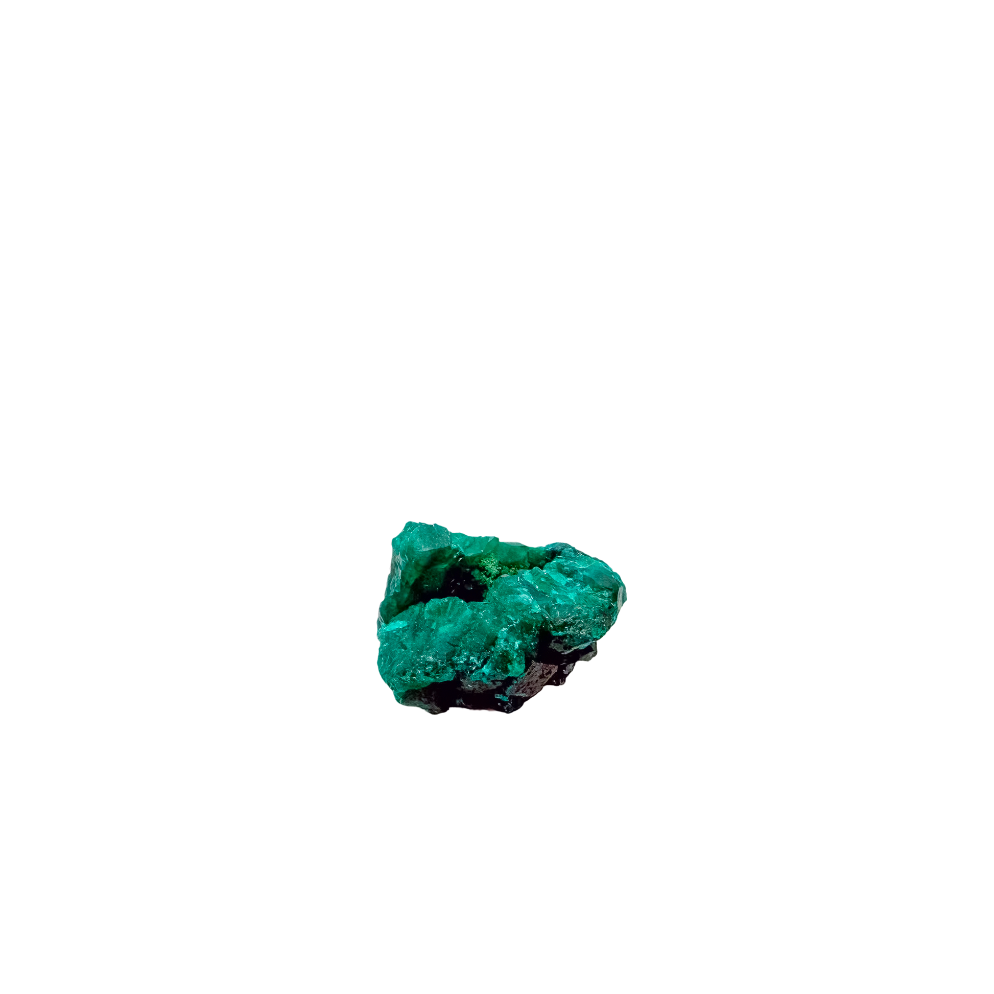 Side elevation of the largest of the lot, matrix beneath a 21.3 g crystal layer