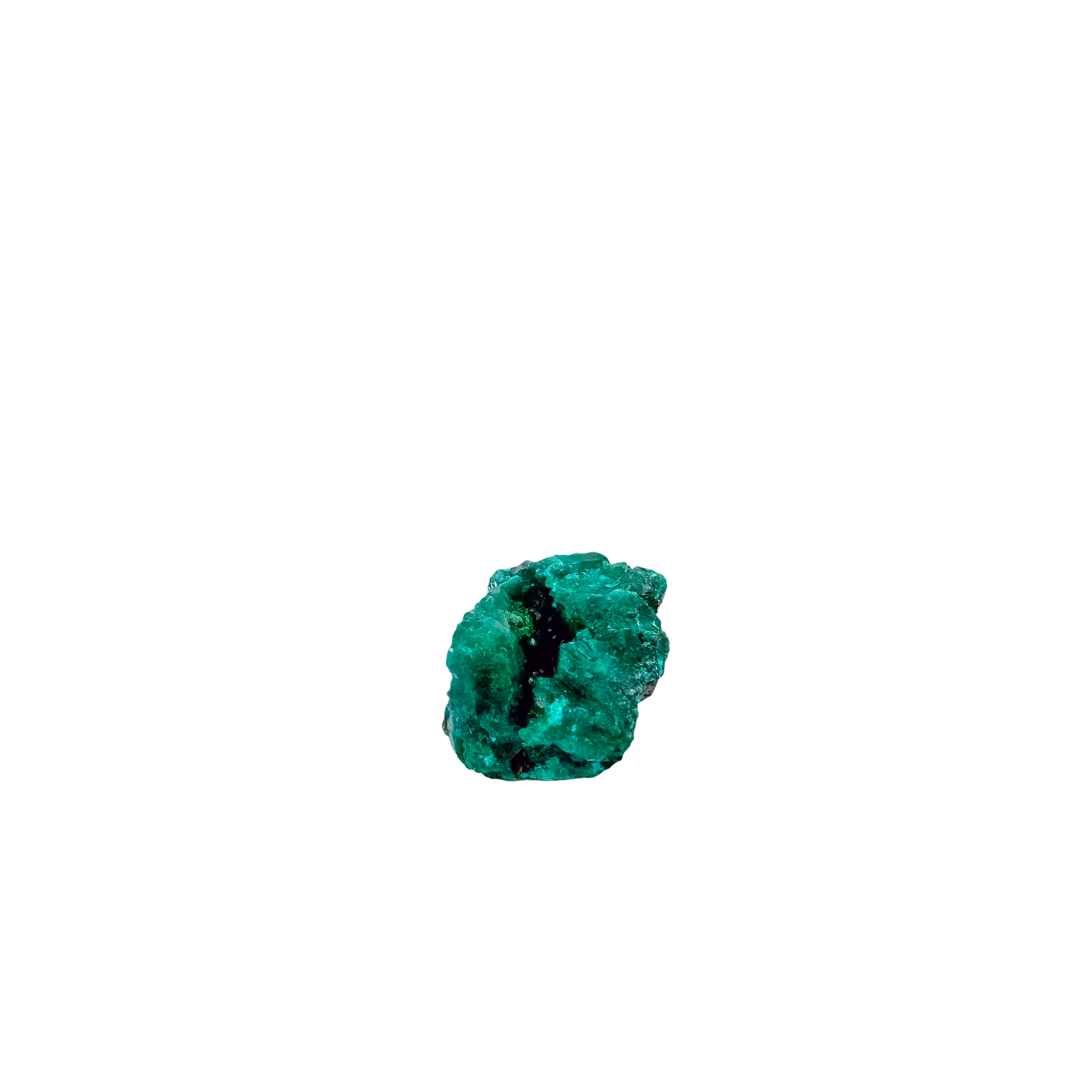 Angled view of the largest of the lot, copper-green over oxidized ore, 21.3 g