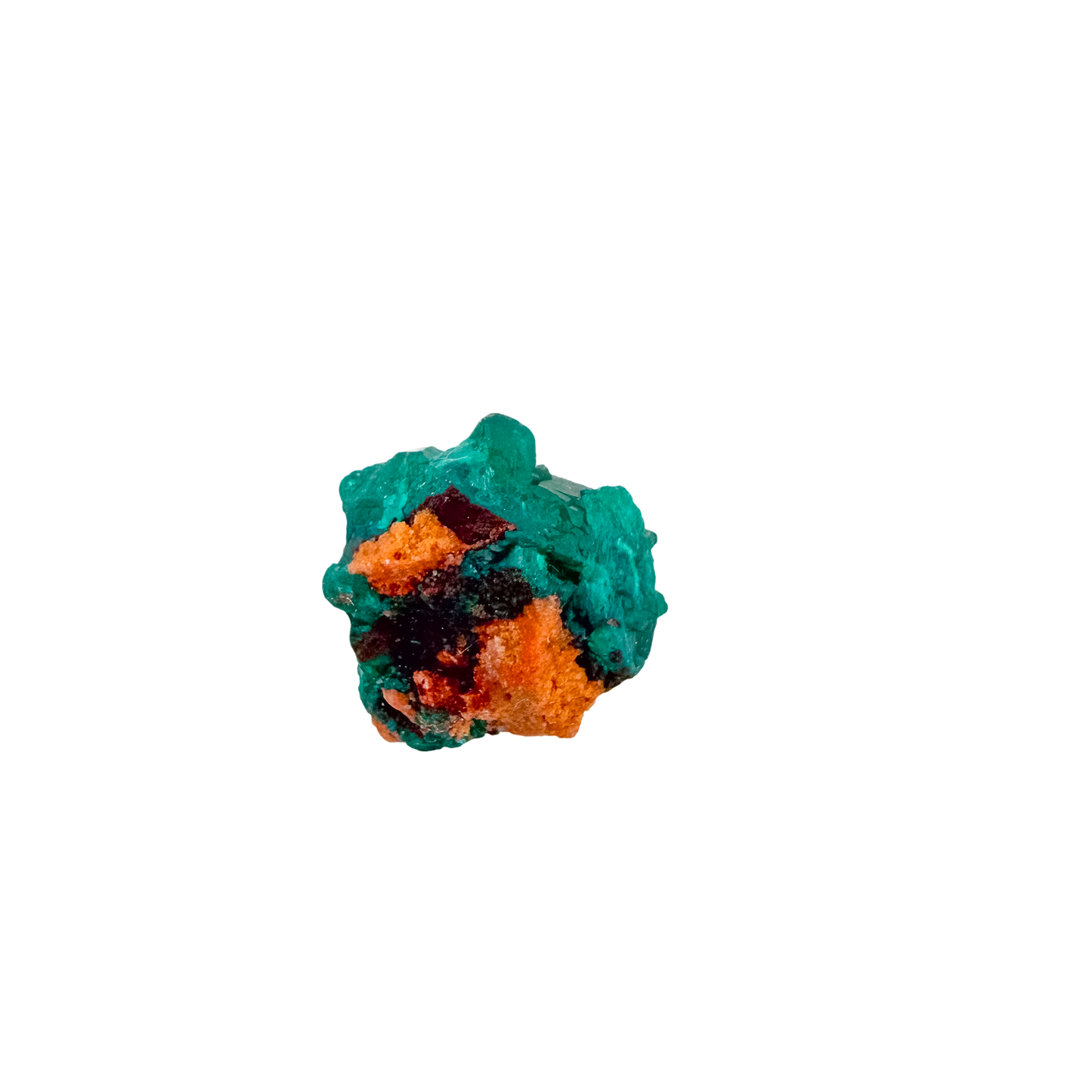 Underside of the long crystal seam, a 19.9 g Congolese dioptase