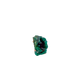 Dioptase specimen of 11.4 g from Renéville, its upright nodule shown on white