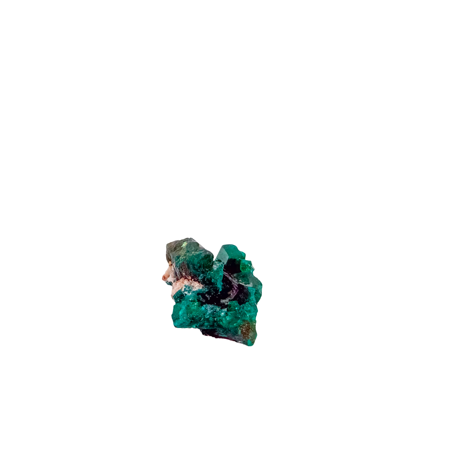 The upright nodule rotated to reveal crystal terminations, 11.4 g