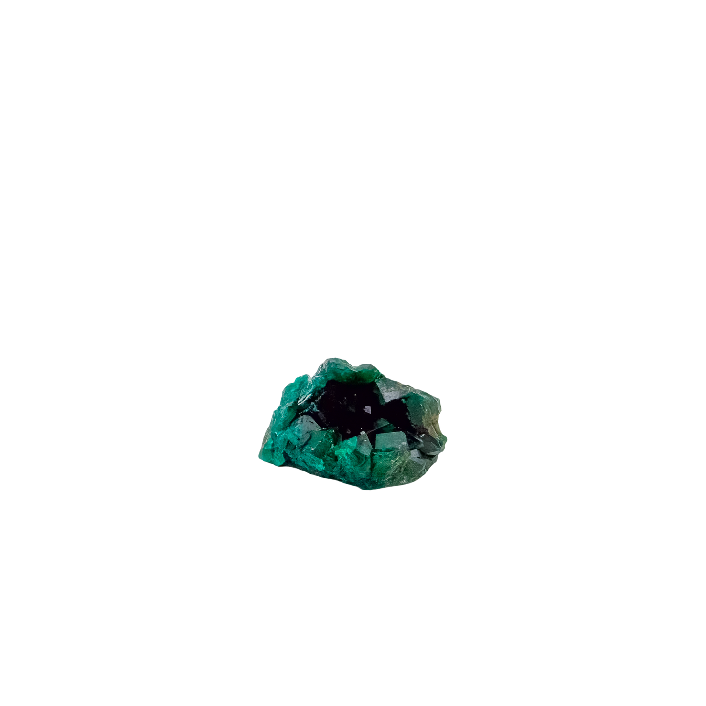 Dioptase crystals from a second side, the upright nodule at 11.4 g