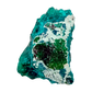 Raw Congolese dioptase, 10.4 g, copper-green crystal over host rock, the rounded green cluster