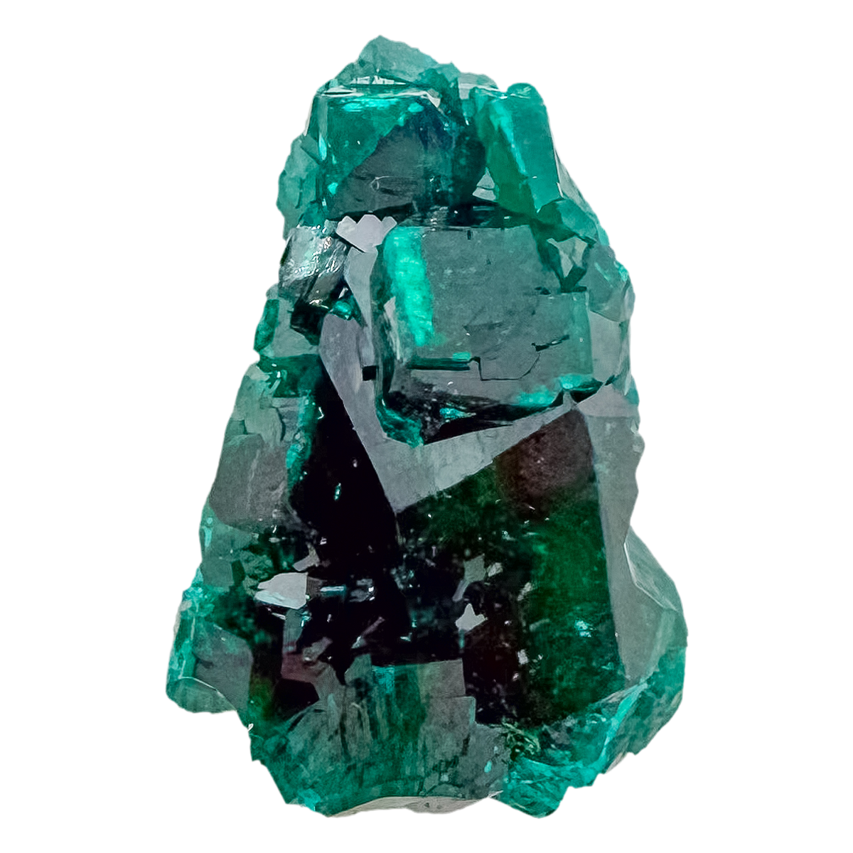 Alternate angle on the rounded green cluster, a 1.05 inch Renéville dioptase