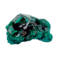 Side elevation of the rounded green cluster, matrix beneath a 10.4 g crystal layer