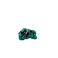Side elevation of the rounded green cluster, matrix beneath a 10.4 g crystal layer