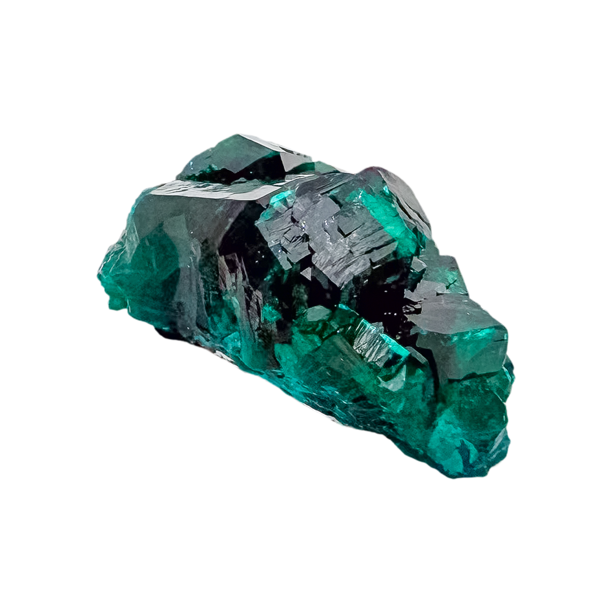 Back face of the rounded green cluster, mostly unmineralized matrix, 1.05 inches