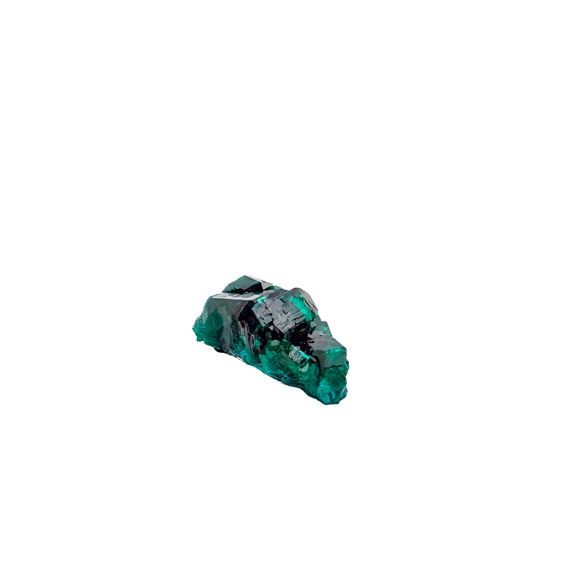 Back face of the rounded green cluster, mostly unmineralized matrix, 1.05 inches