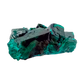 Macro of emerald-green faces across the rounded green cluster, 1.05 inches
