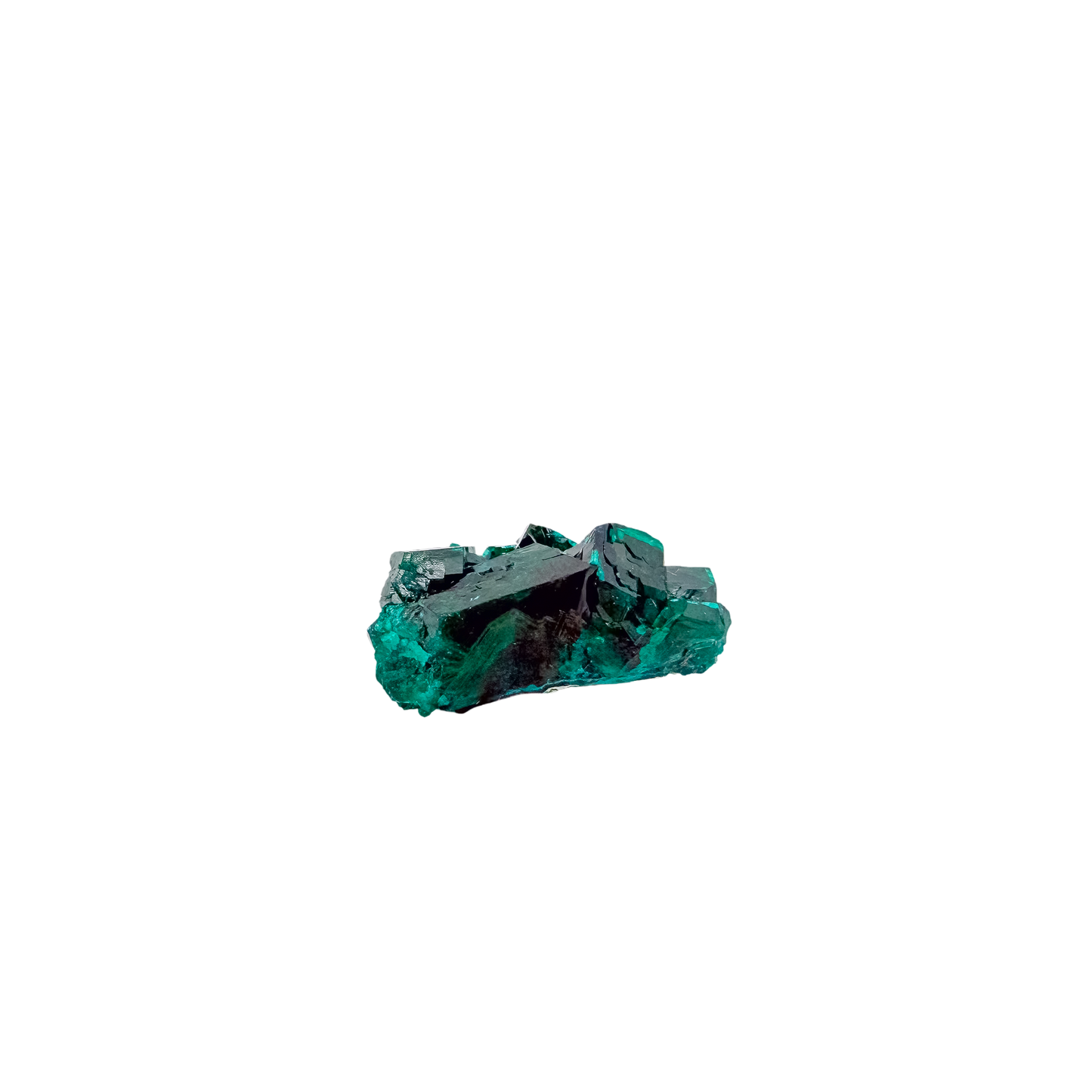 Macro of emerald-green faces across the rounded green cluster, 1.05 inches