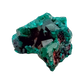 Underside of the tall little block, a 9.5 g Congolese dioptase