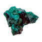 Edge-on view of the tall little block, 0.95 inches of Congolese dioptase