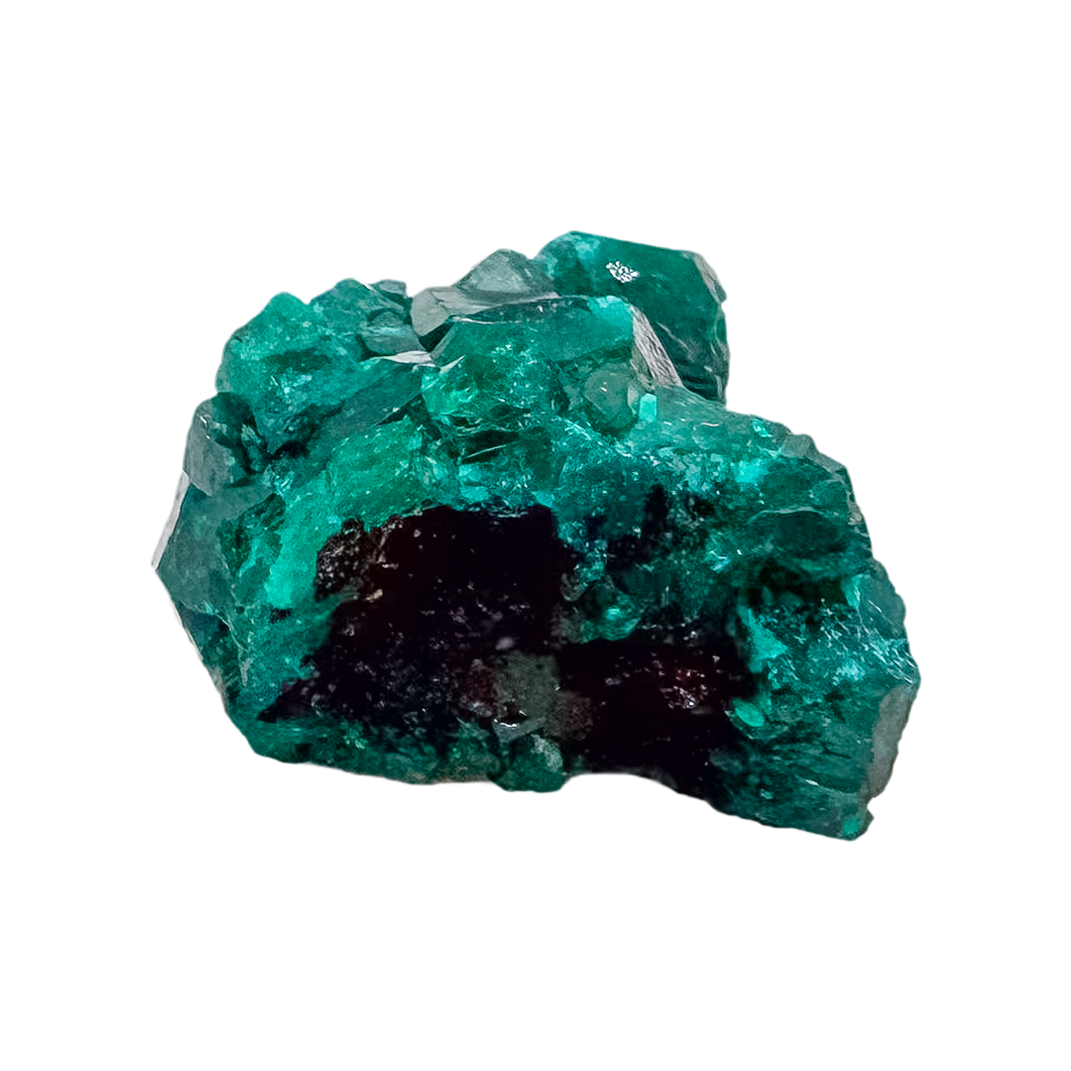 Crystal detail on the tall little block, the green once mistaken for emerald, 9.5 g