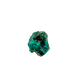 Dioptase specimen of 8.1 g from Renéville, its glassy green face shown on white