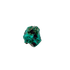 Dioptase specimen of 8.1 g from Renéville, its glassy green face shown on white