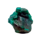 Rough rear of the glassy green face at 0.52 inches deep, left as mined