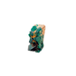 Emerald-green dioptase crystals crusting a 1.08 inch matrix, the narrow ridge from Renéville Congo