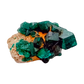 Second face of the narrow ridge, 8.2 g of dioptase wrapping the matrix