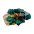 Second face of the narrow ridge, 8.2 g of dioptase wrapping the matrix