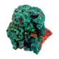 Angled view of the cubic thumbnail, copper-green over oxidized ore, 8.3 g