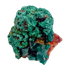 Angled view of the cubic thumbnail, copper-green over oxidized ore, 8.3 g