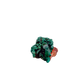 Side elevation of the cubic thumbnail, matrix beneath a 8.3 g crystal layer