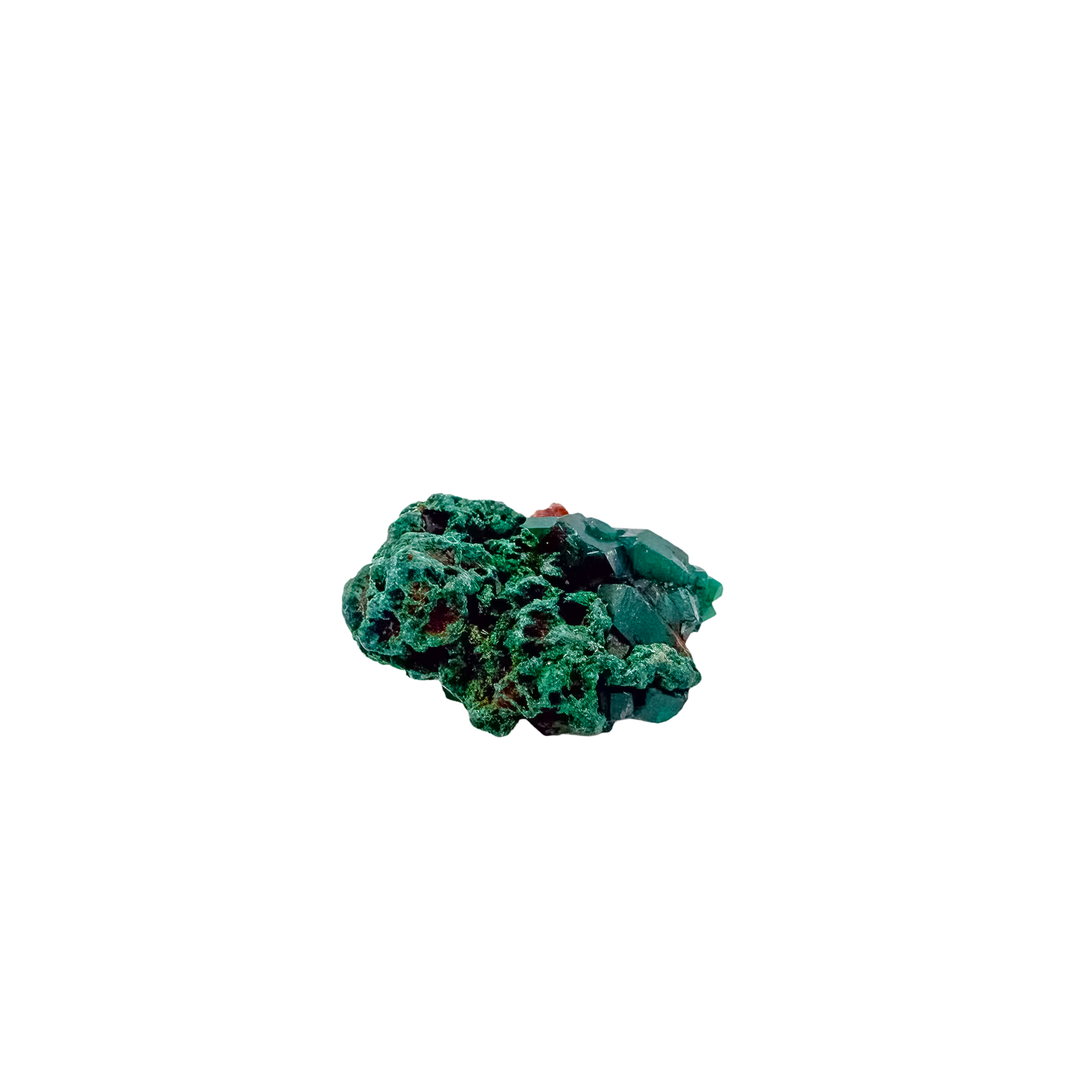 Alternate angle on the cubic thumbnail, a 0.68 inch Renéville dioptase